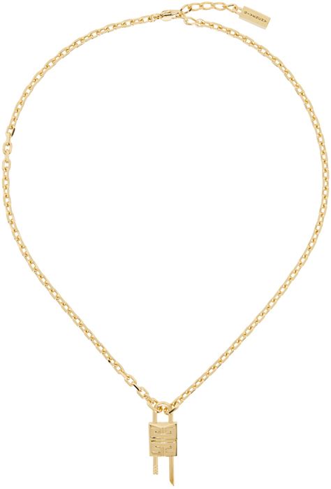 givenchy chain link necklace|givenchy mini lock necklace.